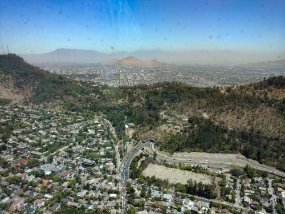 Santiago View from the top of the 62 story Costanera Tower, the tallest in South America