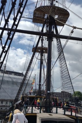 014 Netherlands This is a replica Dutch East India Company ship, docked right beside the National Maritime Museum.